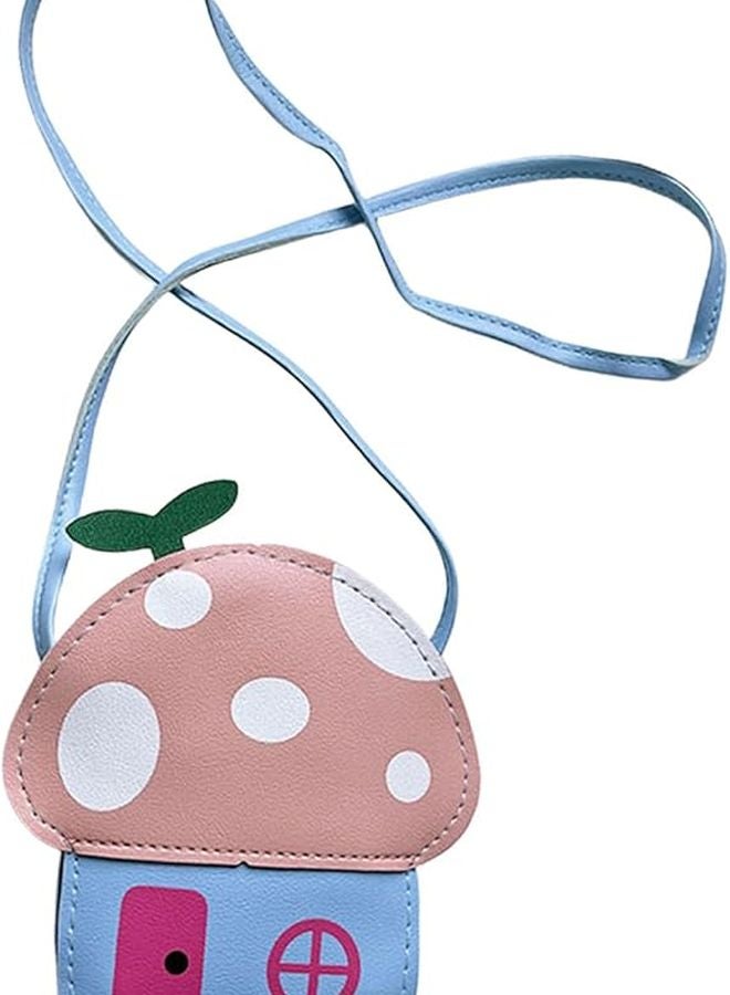 حقيبة رسول للأطفال خفيفة الوزن من جلد البولي يوريثان بحزام قابل للتعديل وإغلاق بسحاب بتصميم الفطر - Image 2