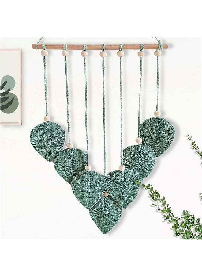 انتيكيانو ريشة مكرمية للتعليق على الحائط بتصميم اوراق شجر بوهو مصنوع يدويا ‎56 x 43 - Image 1