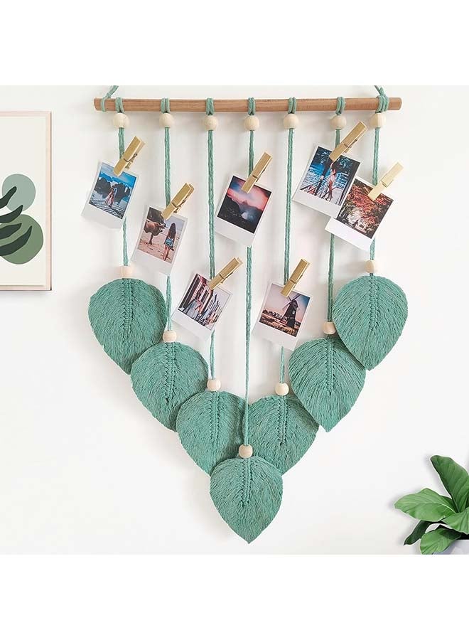 انتيكيانو ريشة مكرمية للتعليق على الحائط بتصميم اوراق شجر بوهو مصنوع يدويا ‎56 x 43 - Image 4