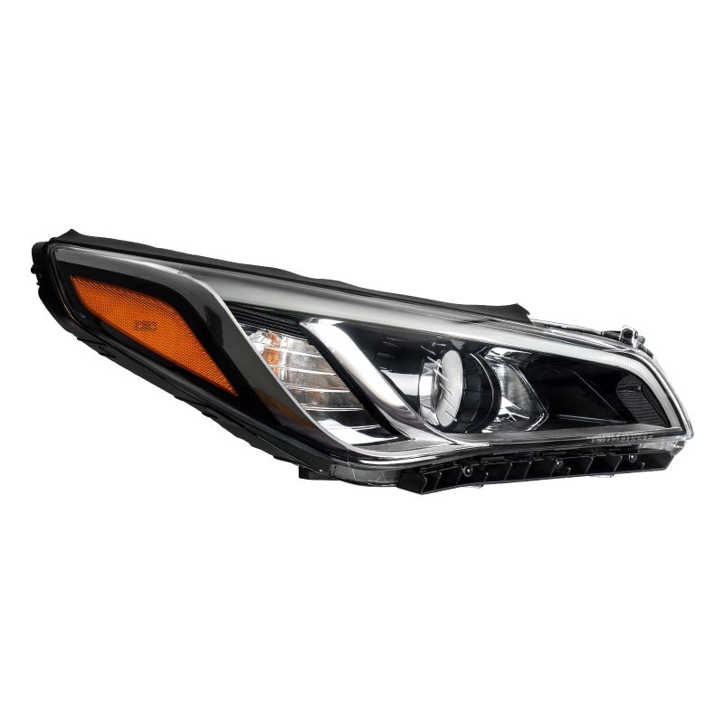 Torchbeam Headlight Assembly Fit for Sonata SE Sport Limited Hybrid Limited 20152017 Sonata Sport 20T Limited 20T 2017 Bumper Headlamp Black Housing Amber Reflector Passenger Side
