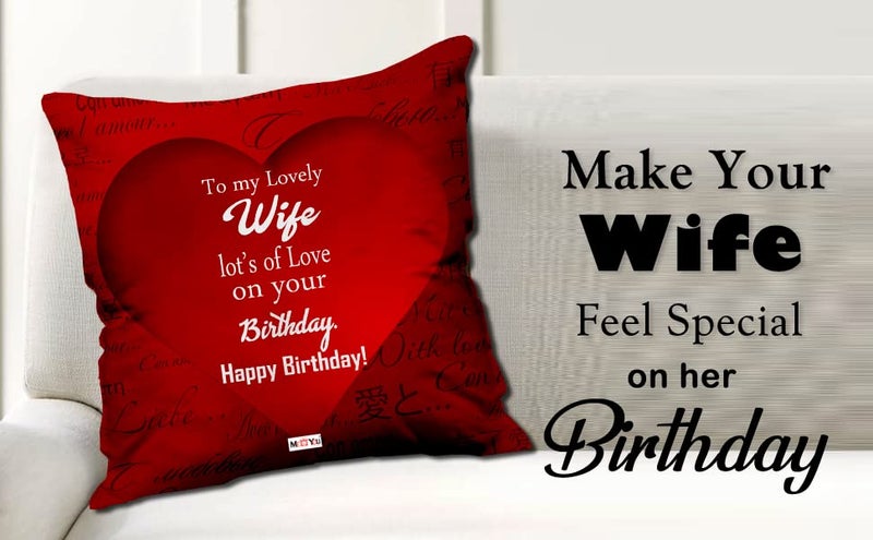 ME  YOU ME & YOU Birthday Gift for Wife - Special Combo Throw Pillow (Multicolor) - Microfiber Fill - Image 5