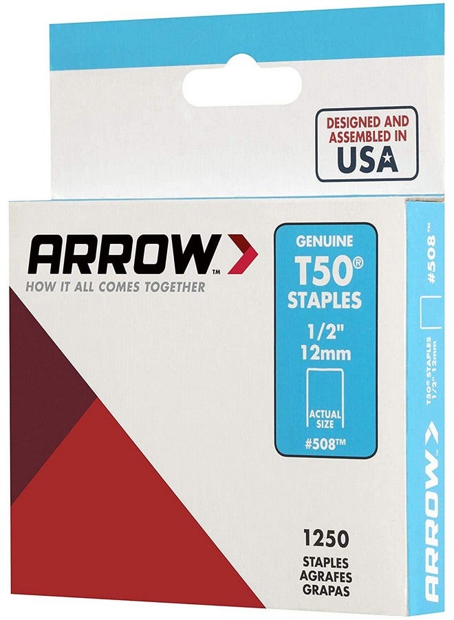 Arrow Fastener 508 Genuine T50 1/2-Inch Staples, 4 Pack - Image 2