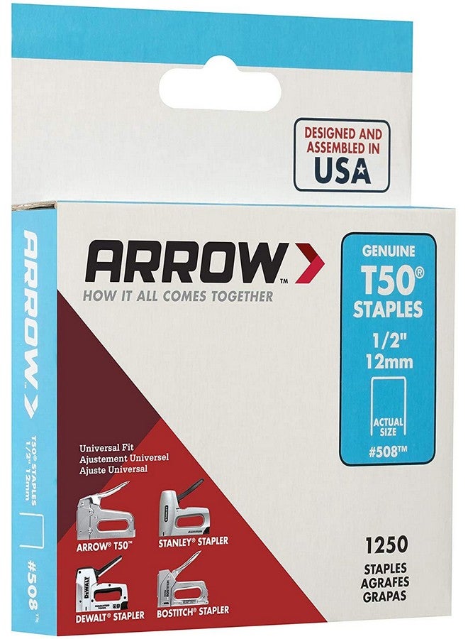 Arrow Fastener 508 Genuine T50 1/2-Inch Staples, 4 Pack - Image 3