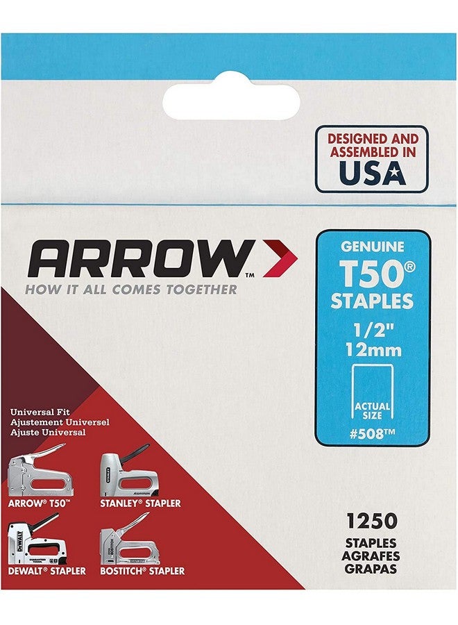 Arrow Fastener 508 Genuine T50 1/2-Inch Staples, 4 Pack - Image 4