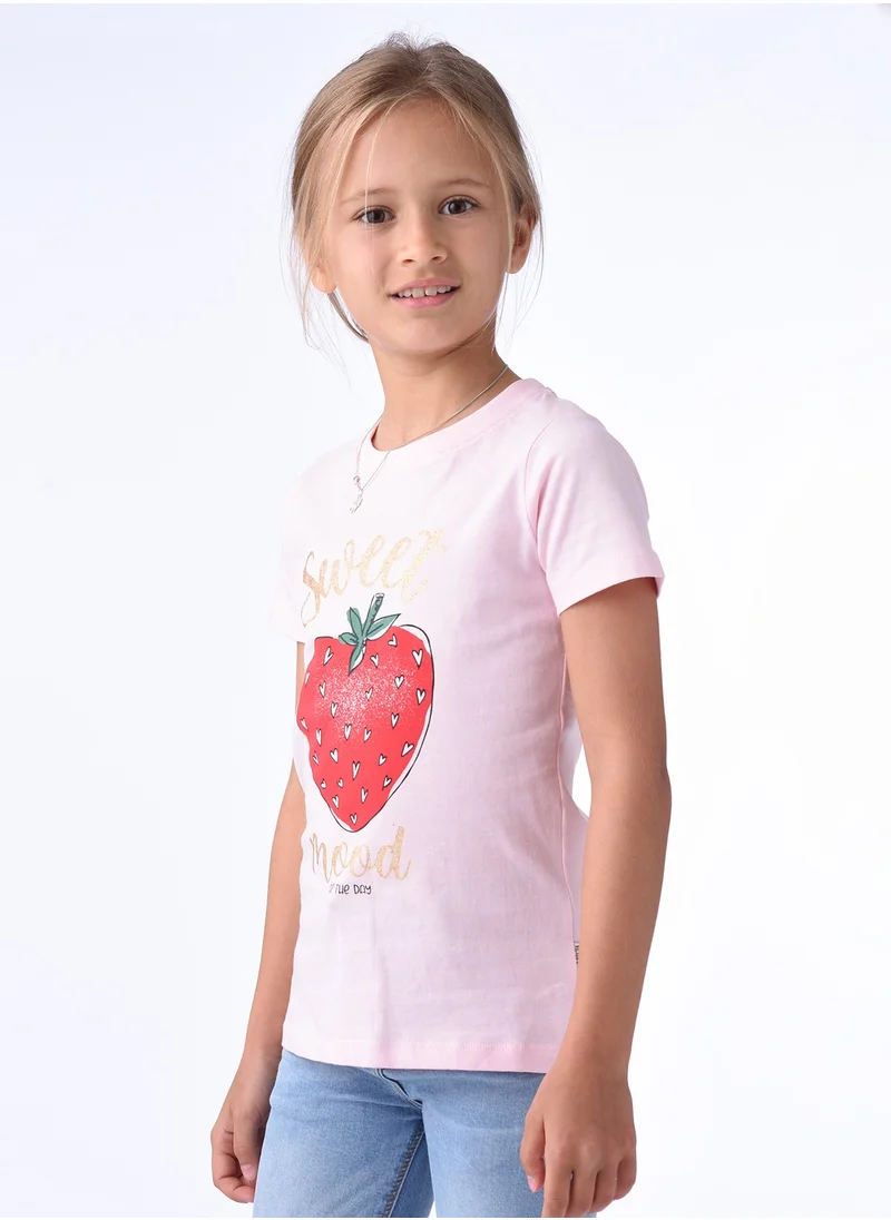 فكتور اند جين Victor and jane Girls' T-shirt - Pink