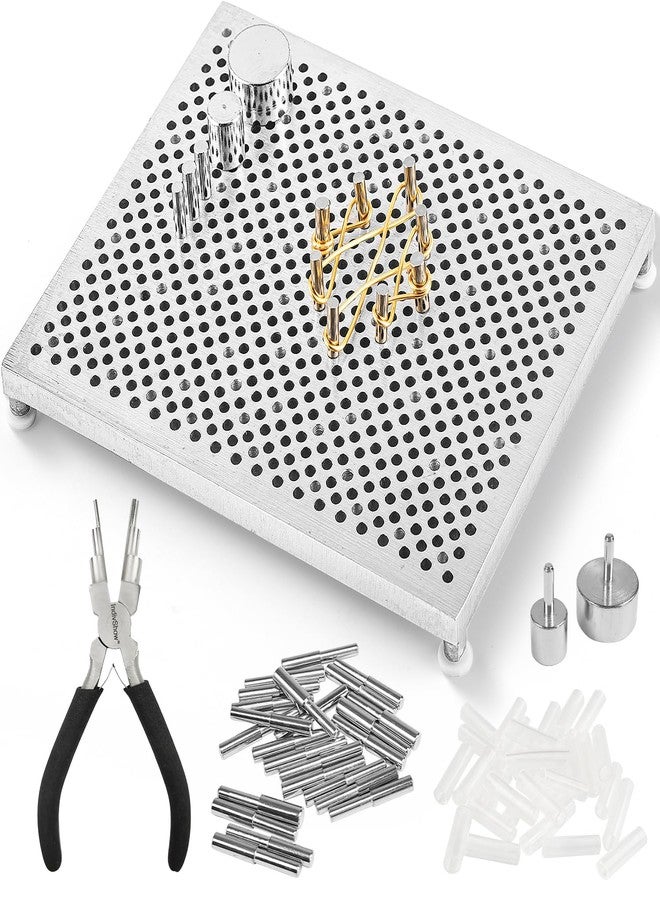 INDIVSHOW Wire Jig Kit with 6 in 1 Wire Bending Plier and Metal Pegs,Tools for Bracelet Earing Jewelry Design Making - Image 1