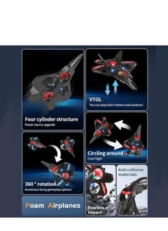 zenvo X RC Quadcopter Floating Fighter Plane – Remote Control Aeroplane for Beginners, Kids & Adults – RTF with Colourful Lights & USB Charging – New Model  - Image 4