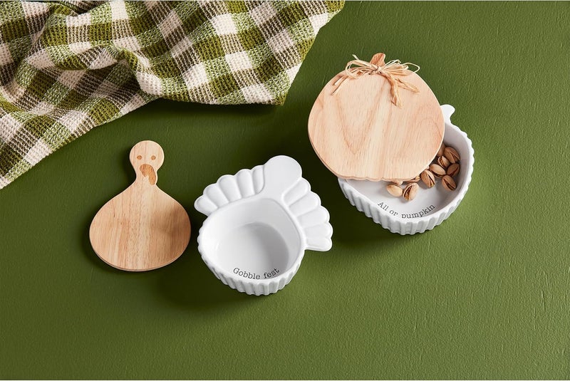 MudPie Covered Tidbit, Turkey, 6" x 5 3/4" - Image 2