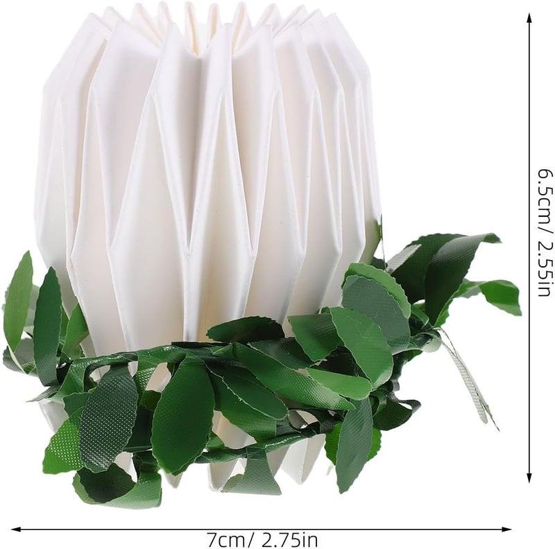 Generic 2pcs Foldable Paper Candle Drip Catcher: Wax Stopper Drip Tray for Taper Candles - Decorative Wax Catcher Rings - Reusable for Candlesticks Decor - Image 2