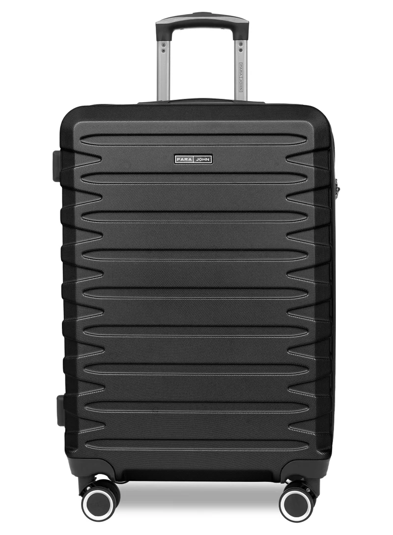 بارا جون AeroShield Lightweight ABS Hard Side 8 Wheels Spinner Luggage Cabin Trolley Bag with Lock 20 Inch - Black