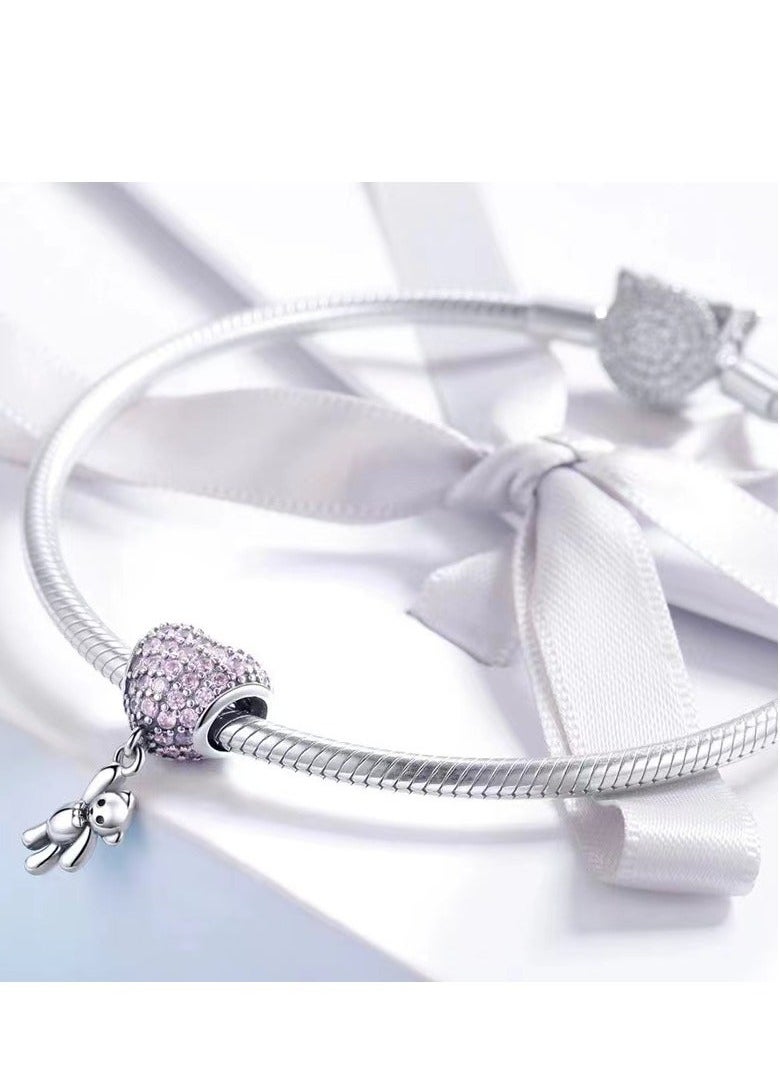 Pandora Violet - PANDORA Jewelry Zirconia Dangle Charm in Sterling Silver DIY Charms Gift for Women Girls - Image 1