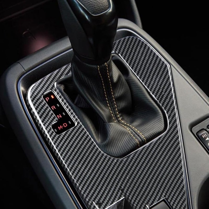 INTGET Small Gear Panel Cover for 2024 2025 2026 Crosstrek/Impreza Accessories Carbon Fiber Plastic Center Console Gear Shift Panel Cover for 2025 2026 Crosstrek(Small Gear Panel Cover) - Image 4
