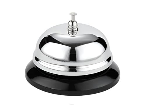 Wetco 3.3in Stainless Steel Desk Big Call Bell - Loud Clear for Hotel, School, Office, Reception Areas, Elderly Care, Warehouses, Kitchen, Restaurant Bar & Classic Concierge Service Hotel Bell - Image 2