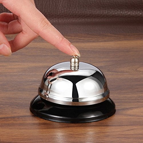 Wetco 3.3in Stainless Steel Desk Big Call Bell - Loud Clear for Hotel, School, Office, Reception Areas, Elderly Care, Warehouses, Kitchen, Restaurant Bar & Classic Concierge Service Hotel Bell - Image 4