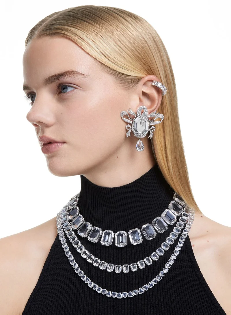 SWAROVSKI Millenia Pair Rhodium Plated Hoop Earrings