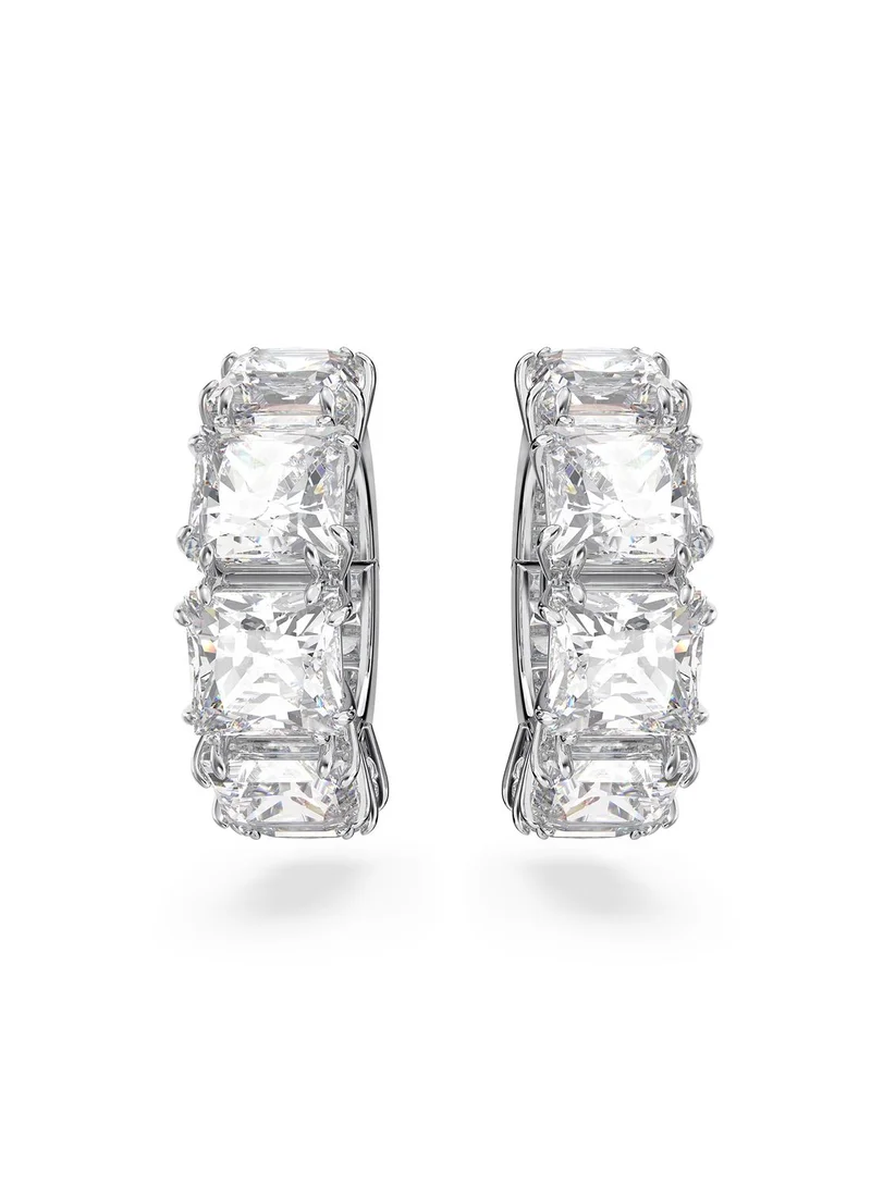 SWAROVSKI Millenia Pair Rhodium Plated Hoop Earrings