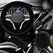 LHDOS 5PCS Fluffy Car Steering Wheel Cover Set Includes Faux Fur Gear Shift Cover Handbrake Cover Steering Wheel Protector 2 Seat Belt Shoulder Pads Winter Fuzzy Warm Car Accessories Black - Image 2