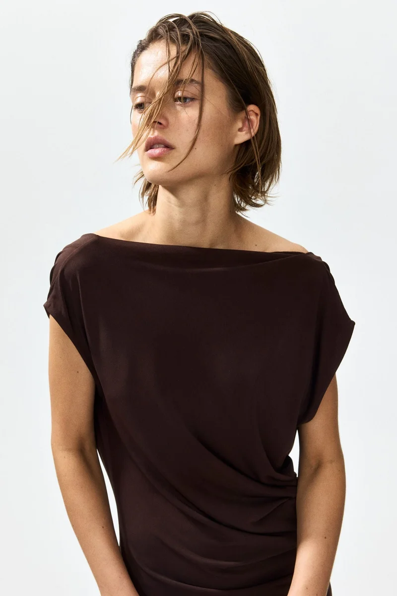 Cowl-back dress