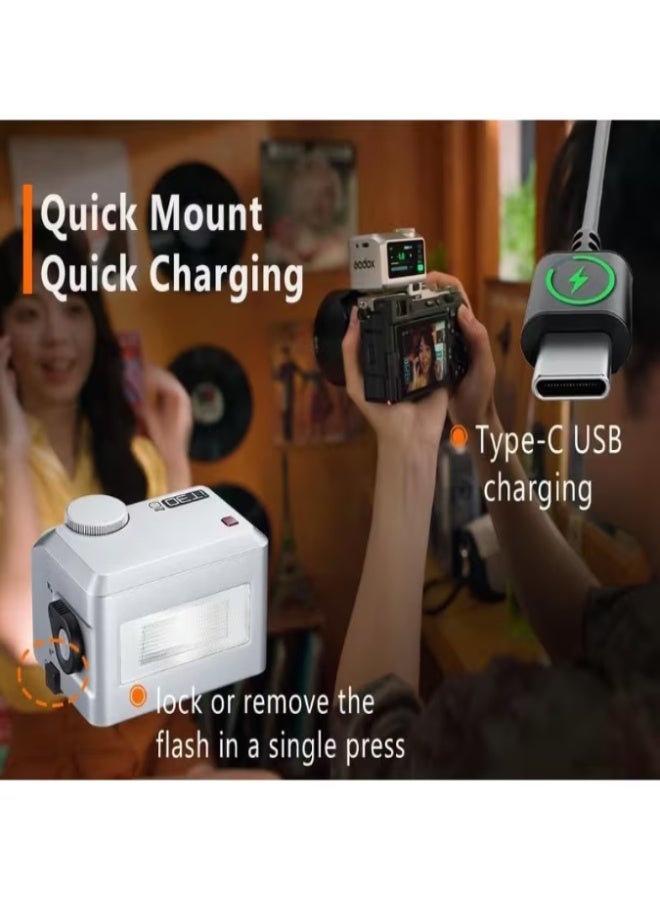 جودوكس فلاش صغير Godox iT30 Pro C لكاميرات كانون – تلقائي TTL، HSS بسرعة 1/8000 ثانية، نظام لاسلكي 2.4G X، شاشة لمس ملونة 2.8 بوصة، بطارية ليثيوم، موزع ضوء مدمج، فلاش محمول للرحلات (أسود) - Image 3