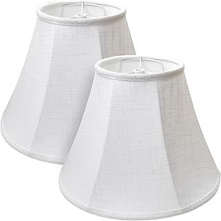 TooToo Star TOOTOO STAR Double White Lamp Shade Set of 2,  Large Barrel Lampshade for Floor Light and Table Lamp 6x12x8.5 inch, DIY  - Image 1