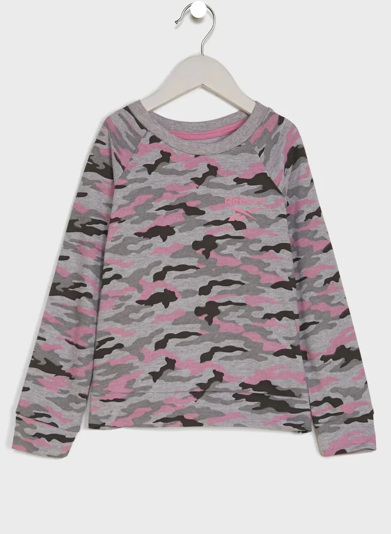Reebok Kids 3 Piece Camo Pop Over Set