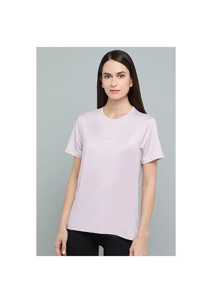 أر أند بي Solid Active T-Shirt with Crew Neck and Short Sleeves