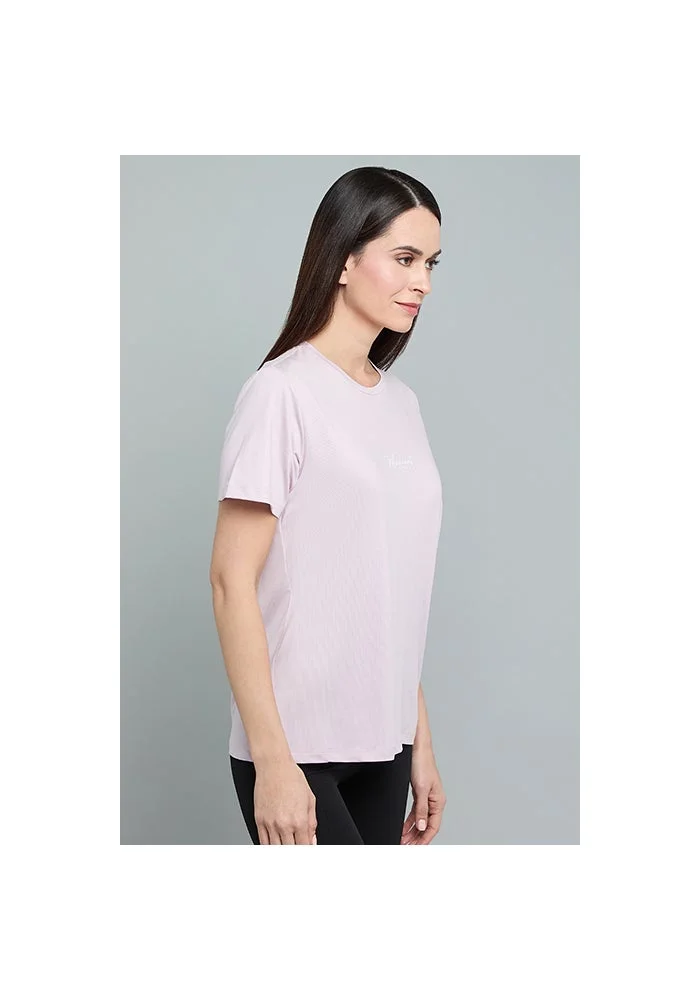 أر أند بي Solid Active T-Shirt with Crew Neck and Short Sleeves