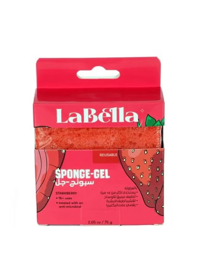 Labella Bath Gel Sponge With Strawberry Scent 75g