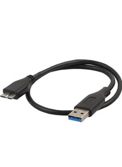 Generic external hard disk usb 3.0 data cable for hard disk and charger tablet super speed 30cm - black  - Image 1