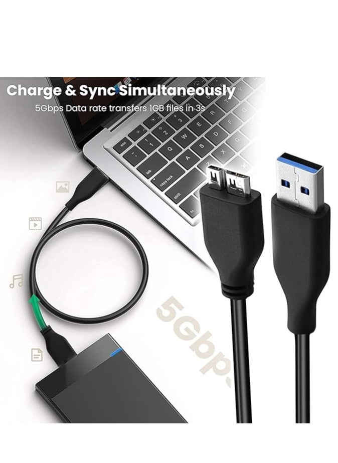 external hard disk usb 3.0 data cable for hard disk and charger tablet super speed 30cm - black