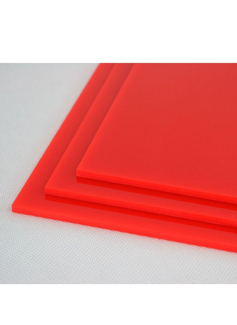 DLS - DLS Red Acrylic Sheet (Pack of 2) 3 mm 12" x 12" - Image 1