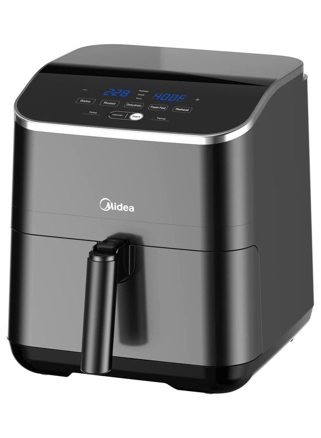 Midea Air Fryer With Dual Cyclone Rapid Hot Technology Includes Frying Grilling Broiling Roasting Baking And Toasting Digital Control Oil Free Suitable For Large Family 5.5 L 1700 W MF-CN55D2 Black - Image 2