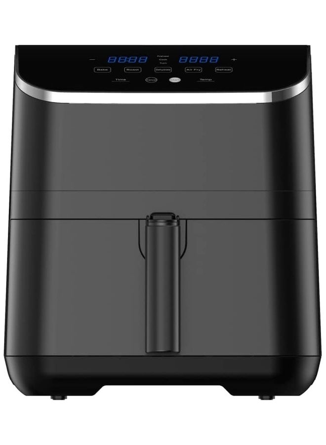 Midea Air Fryer With Dual Cyclone Rapid Hot Technology Includes Frying Grilling Broiling Roasting Baking And Toasting Digital Control Oil Free Suitable For Large Family 5.5 L 1700 W MF-CN55D2 Black - Image 1
