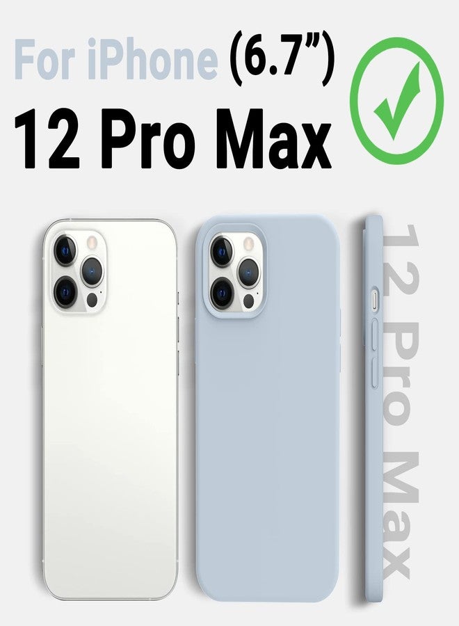 AOTESIER Shockproof Designed for iPhone 12 Pro Max Case, Liquid Silicone Phone Case with [Soft Anti-Scratch Microfiber Lining] Drop Protection 6.7 inch Slim Thin Cover, Cloud Mauve - Image 2