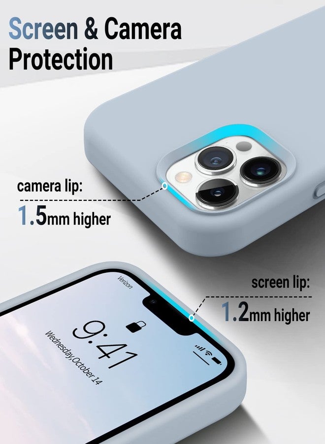 AOTESIER Shockproof Designed for iPhone 12 Pro Max Case, Liquid Silicone Phone Case with [Soft Anti-Scratch Microfiber Lining] Drop Protection 6.7 inch Slim Thin Cover, Cloud Mauve - Image 4