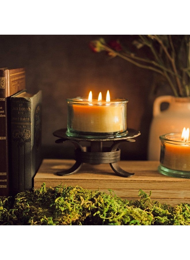 Bluecorn Beeswax 3-Wick Unscented Bluecorn Beeswax Candle in Glass - 100% Pure Beeswax Candles Handmade in Colorado - Image 3