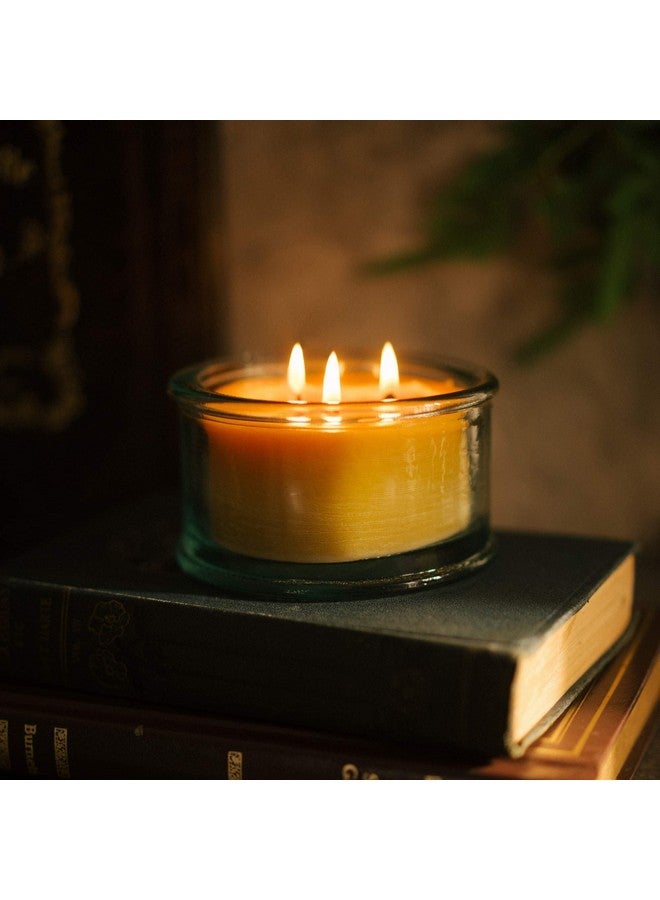Bluecorn Beeswax 3-Wick Unscented Bluecorn Beeswax Candle in Glass - 100% Pure Beeswax Candles Handmade in Colorado - Image 5