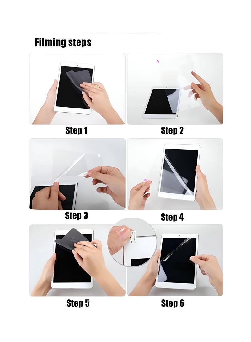 Apple iPad Air 2025 (7th Generation) M3 11 inch Wtech Premium Pure Hydrogel Anti Spy / Anti Privacy Film Thin and Flexible Screen Protector (TSHFMP) - Clear