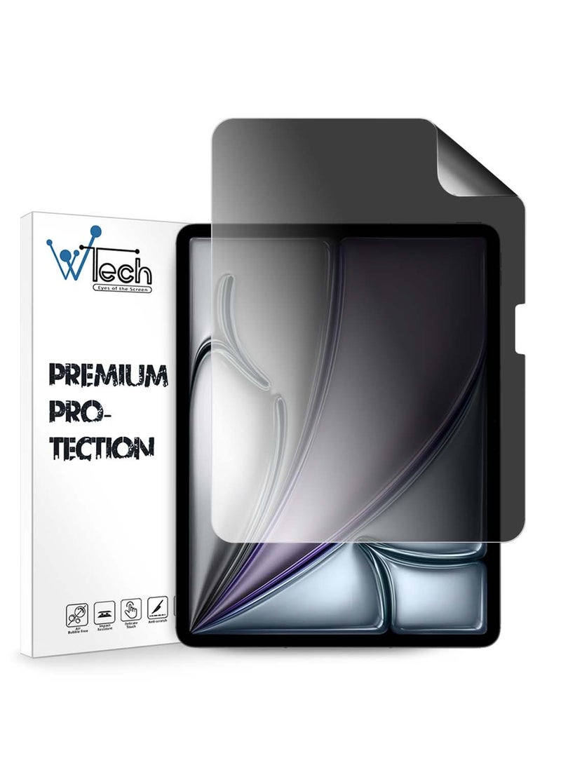 Apple iPad Air 2025 (7th Generation) M3 11 inch Wtech Premium Pure Hydrogel Anti Spy / Anti Privacy Film Thin and Flexible Screen Protector (TSHFMP) - Clear