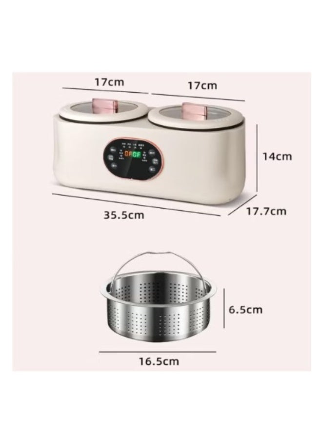 دينكس وعاء طهي مزدوج 2 في 1، وعاء كهربائي ساخن متعدد الوظائف مع بطانة مزدوجة وشاشة رقمية - Image 2