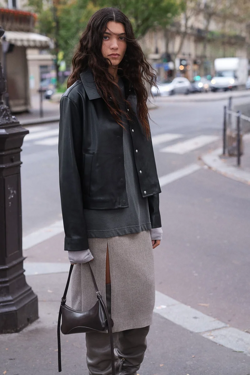 H&M Raw-edge coated jacket