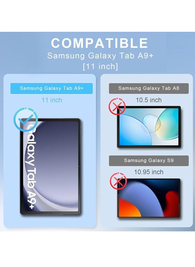 YoYoTech - Screen protector for Samsung Galaxy Tab A9 Plus 11 inch 2023 Edge to Edge Full Screen Coverage Anti Scratch Tempered Glass - Image 1