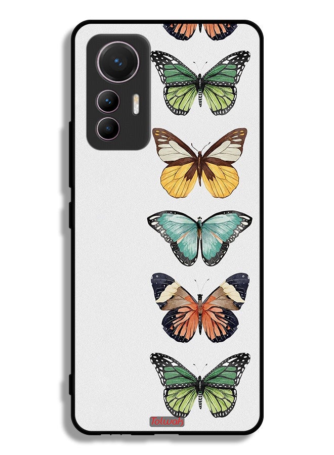 Tolwak Xiaomi 12 Lite Protective Case Cover Four Butterflies - Image 2