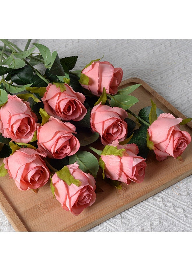 DUNISO 9pcs Artificial Flowers Table Centerpieces Decor Fake Silk Flowers Bouquets Arrangement for Home Room Office Party Table Flowers Decoration Wedding Table Centerpieces - Image 4