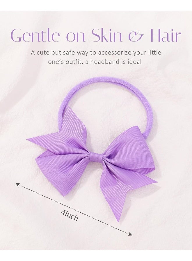 jollybows Jollybows 40pcs Baby Girls Grosgrain Ribbon Hair Bows Headbands 4" Hair Band Hair Accessories for Infants Newborn Toddler  - Image 2