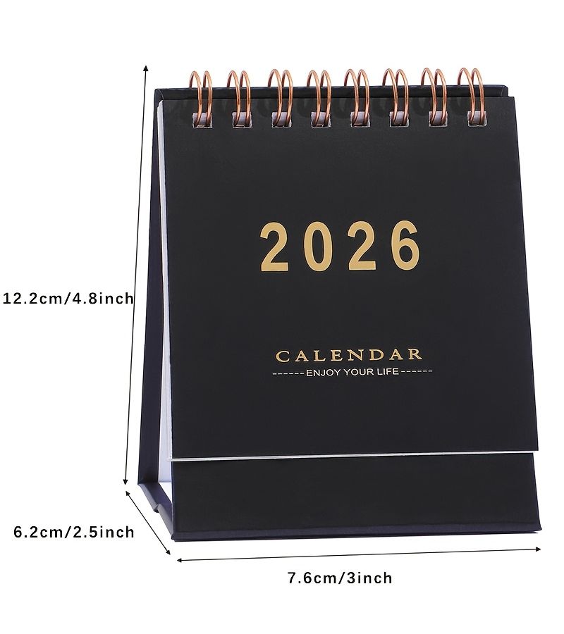2026 White Desk Calendar Thick 250G Paper Double Wire Binding Monthly Weekly Planning - Image 3