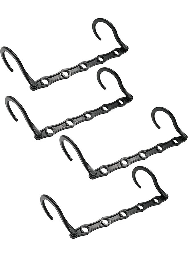 ZOBER Magic Hook Hangers Wonder Metal Hangers Space Saving, Hanger Organizer, Chrome Metal Hooks Suitable with All kind of Hangers (2 Pack, Plastic (Black) - Image 1