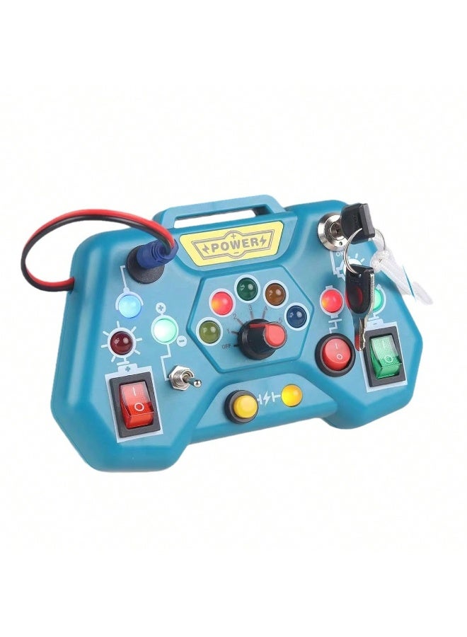 Montessori Busy Board for Toddlers, LED Light Switch Activity Panel, Sensory Toys, Light Switch Toys, Develops Fine Motor Skills & Hand-Eye Coordination - Image 1