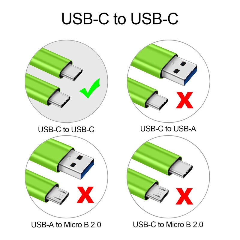 CBUS 10ft Heavy-Duty Braided USB C to C Fast Charging Cable Compatible with iPhone 15/Pro/Max/Plus, iPad Pro/Air, Samsung S23/S22/S21 Ultra, Motorola, Google Pixel, USB Type C Cord (Green) - Image 2