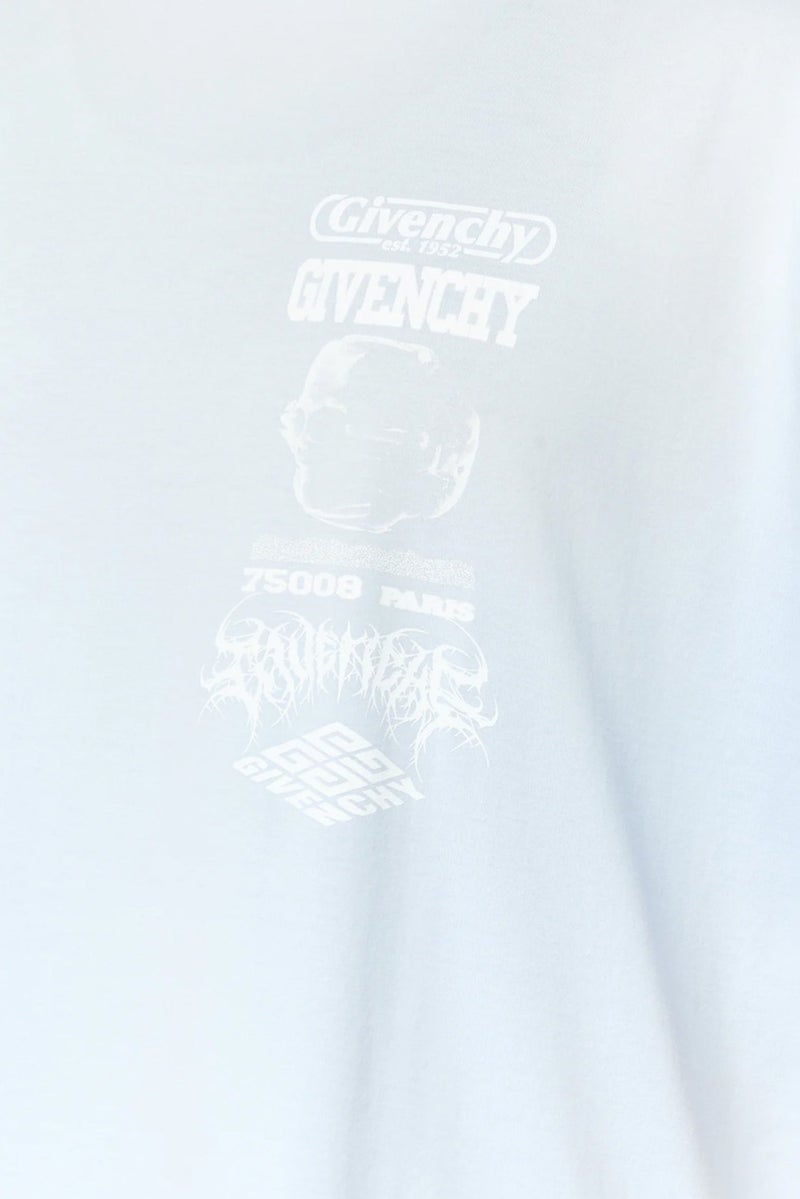 GIVENCHY Men Crew Neck Short Sleeve Graphic Print T-shirt, Blue - Image 5